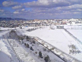 稚内北星学園から見た雪景色