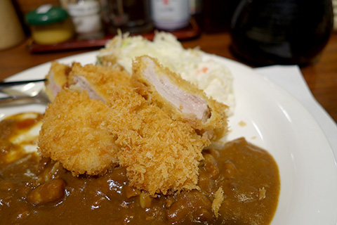 ヒレカツカレー（ライス少なめ）アップ