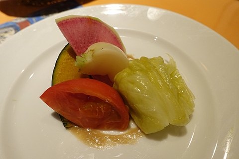 前菜の季節野菜のバーニャカウダ-ソース